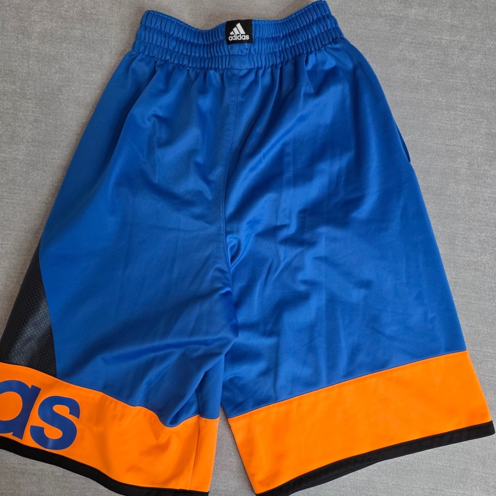 Adidas Basketball Shorts Mens Small Blue Orange Performance Sporty Athleisure - Picture 5 of 9